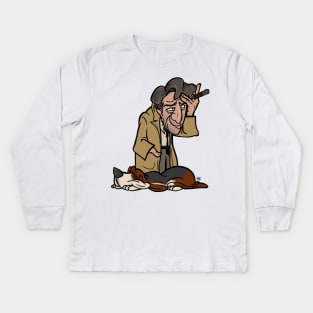 Columbo and his dog Kids Long Sleeve T-Shirt